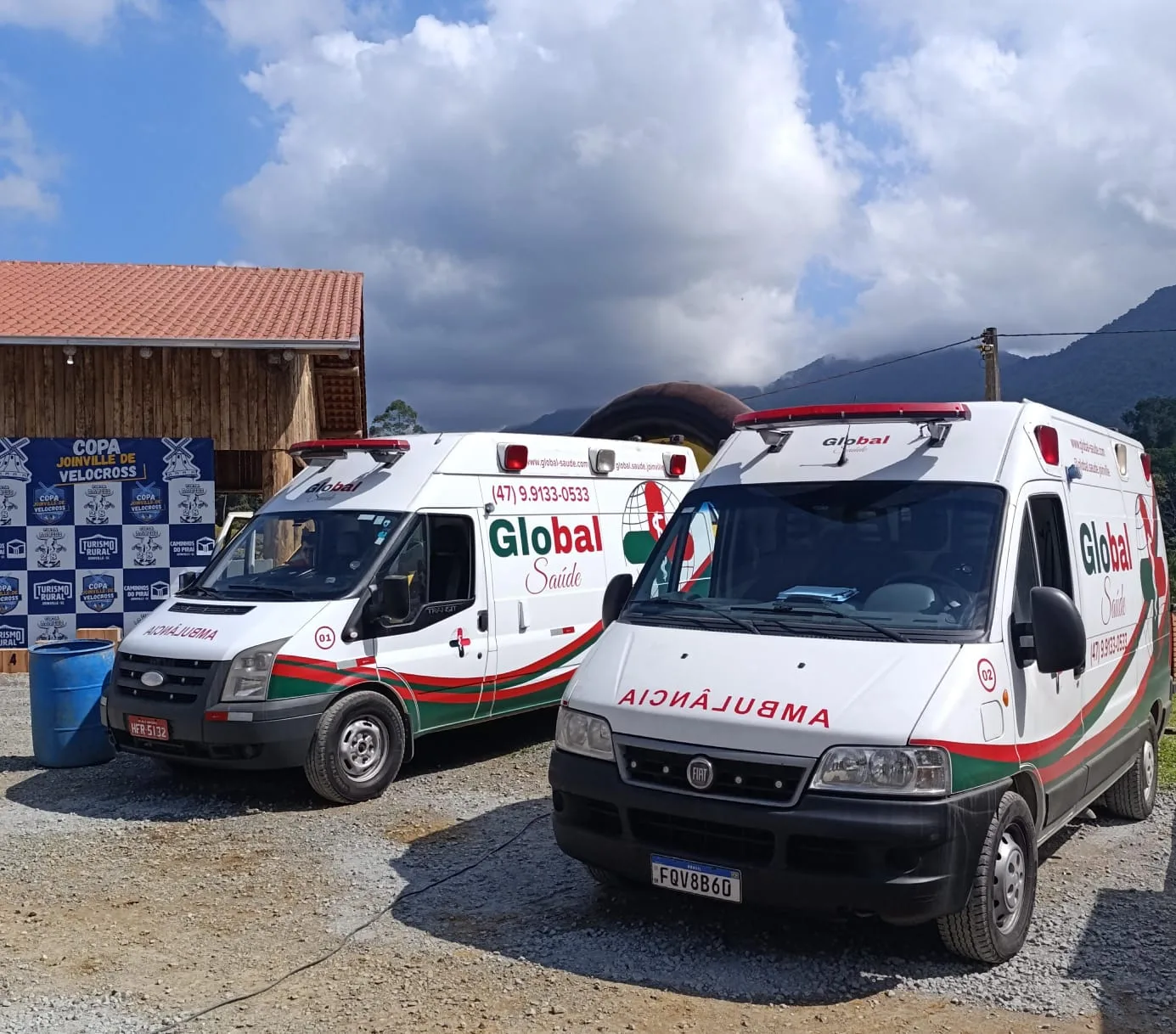 Ambulâncias da Global Saúde na Copa Joinville de Velocross — cobertura médica para eventos no Norte de SC
